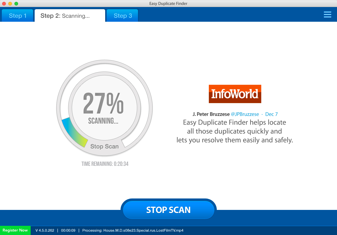 Step 2 - Scan in Progress