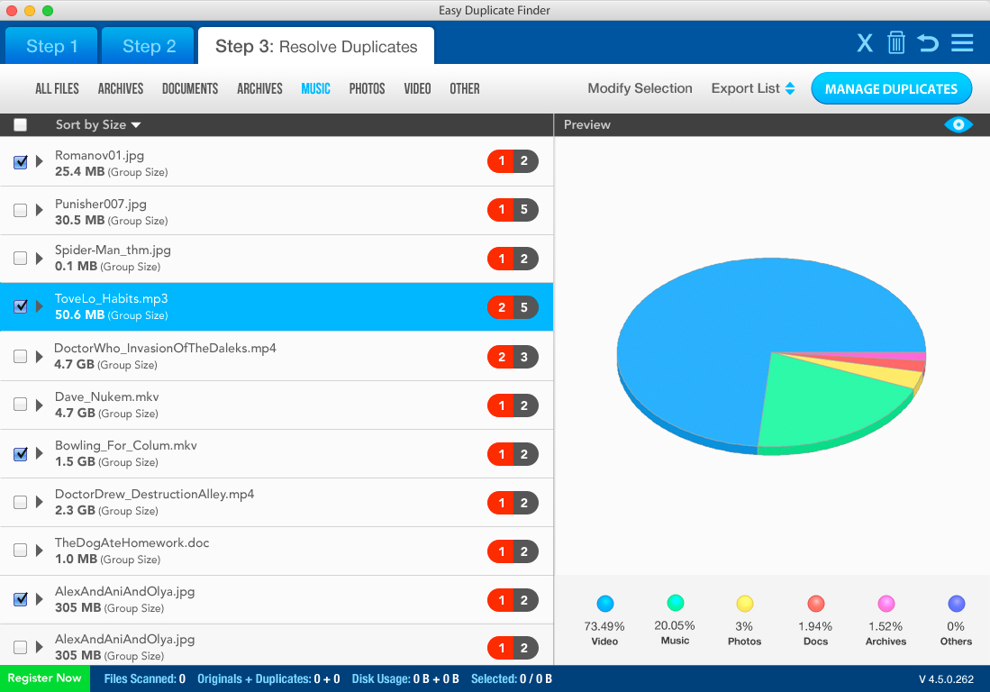 Step 3 - Results Pie Chart